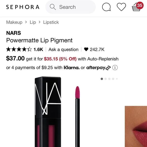 NARS Powermatte Lip Pigment in Give it Up - Picture 3 of 5